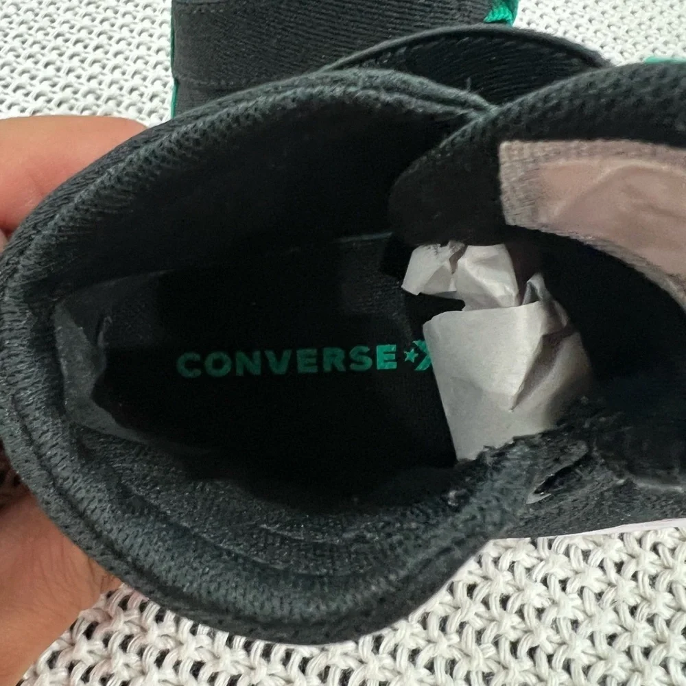 Converse Kids' Black and Teal High-Top Sneakers